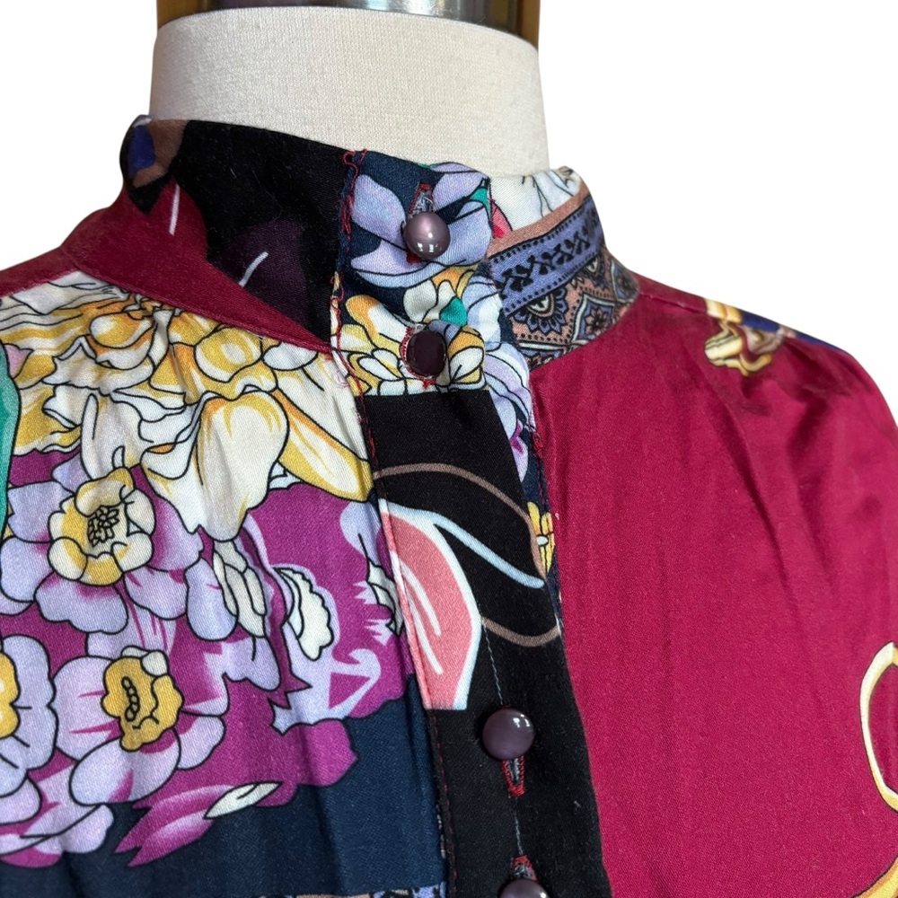 Tiny Anthropologie Patchwork Floral Long Sleeve O… - image 3